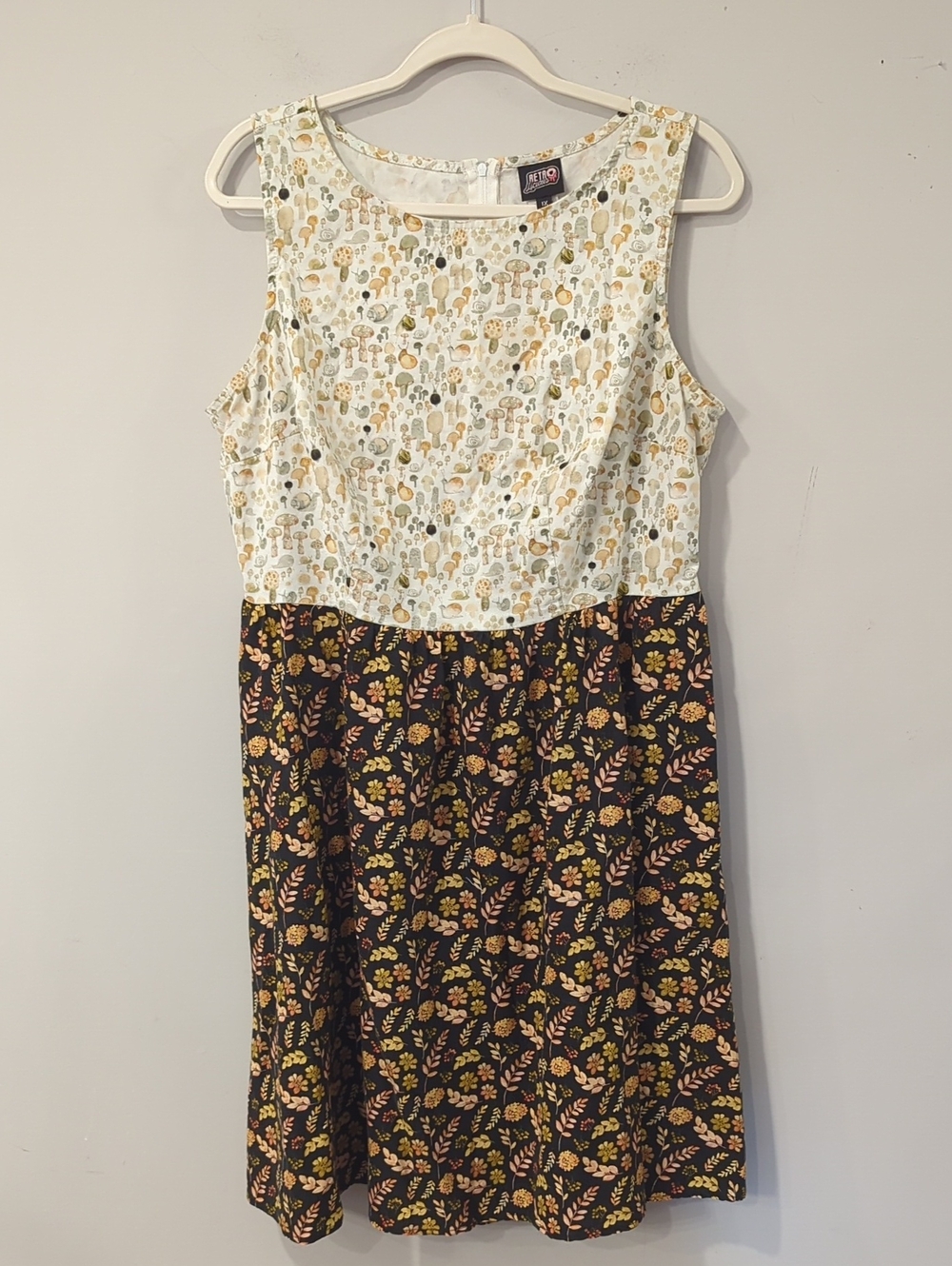 Retrolicious Snailing Along Twofer Dress size 1X Mushroom Nature Prints - Picture 3 of 14